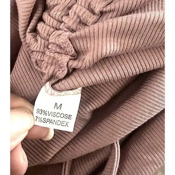 NWT BB Dakota by Steve Madden Crush Ribbed Knit Mini Dress Sz Medium Dusty Rose - Picture 8 of 10